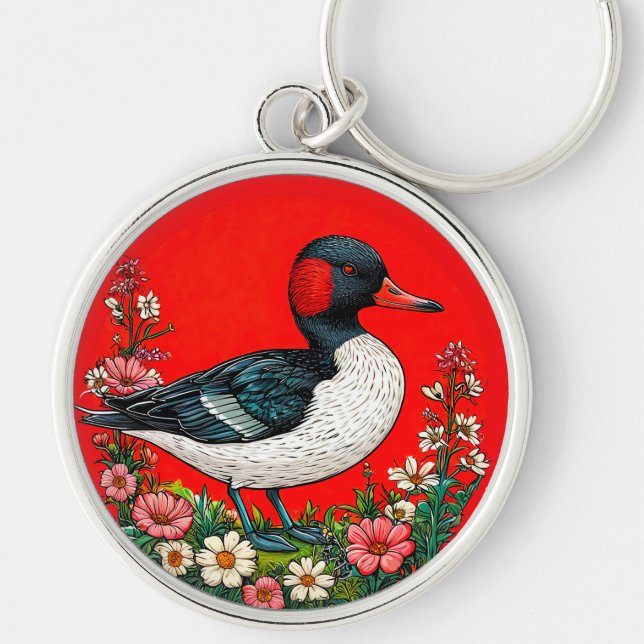Porte-clés Canard vibrant illustré (Devant)