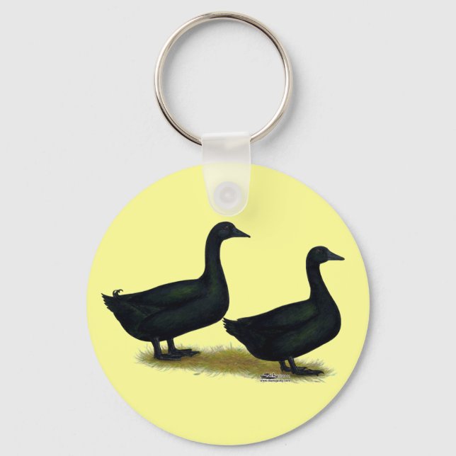 Porte-clés Canards : Cayugas noirs (Recto)