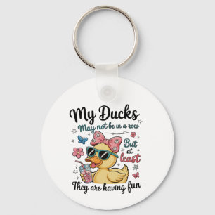 Porte-clés Canards Pas D'affilée Drôle Mignon Tendance Sarcas