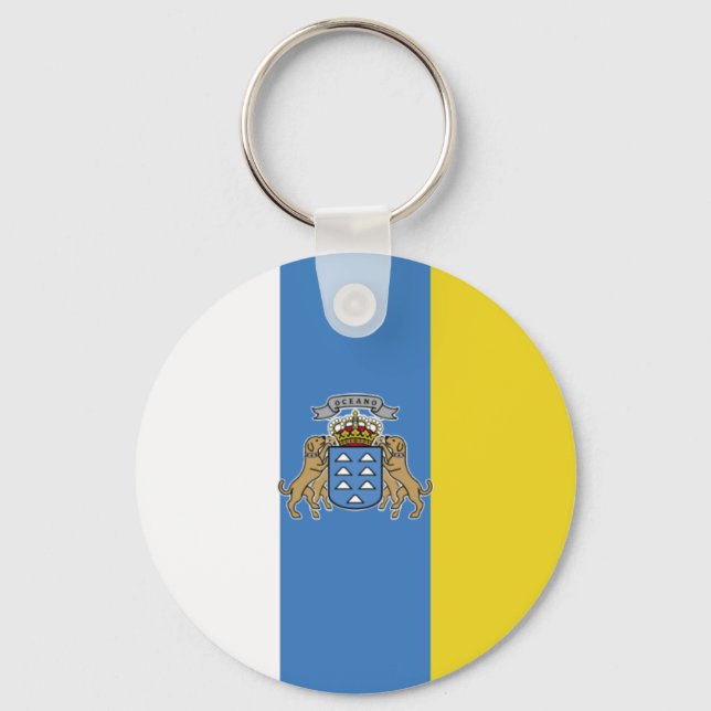 Porte-clés Canaries Drapeau de haute qualité (Recto)