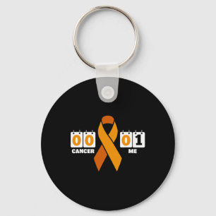 Porte-clés Cancer 0 me 1 orange ruban leucémie cancer du sang