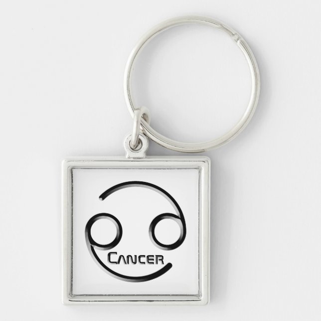Porte-clés CANCER, Conception abstraite du signe zodiaque, (Devant)