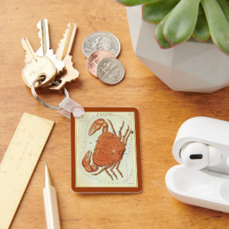 Porte-clés Cancer Crabe Constellation Vintage, Miroir d'Urani