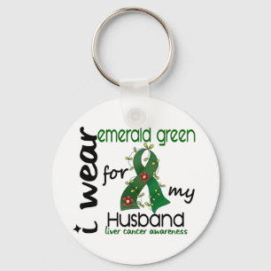 Porte-clés Cancer du foie Je porte du vert émeraude pour mon
