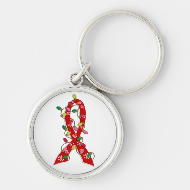 Porte-clés Cancer du Sang - Éclairage de Noël (Devant)