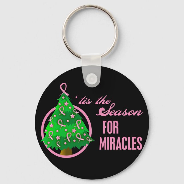 Porte-clés Cancer du sein Miracles de Noël (Recto)