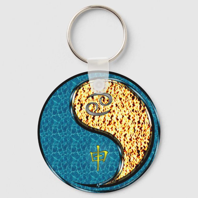 Porte-clés Cancer et singe du feu (Recto)