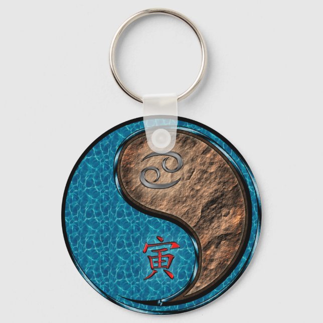 Porte-clés Cancer et tigre terrestre (Recto)