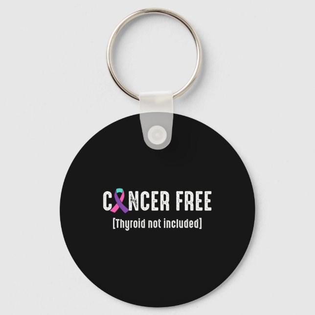 Porte-clés Cancer sans thyroïde Cancer Support Ribbon (Recto)