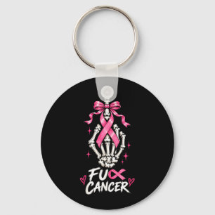 Porte-clés Cancer Squelette Doigt du Milieu Cancer du Sein