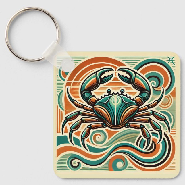 Porte-clés Cancer Zodiac Porte - clé Conception rétro (Recto)