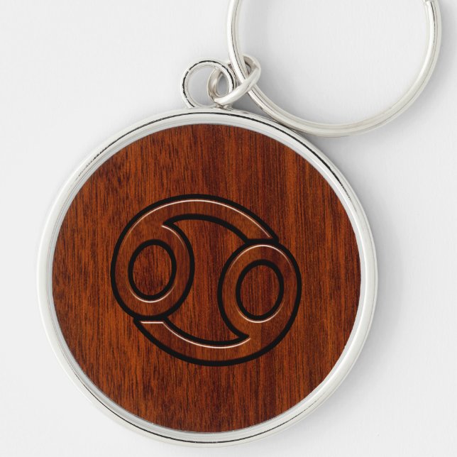 Porte-clés Cancer Zodiac Symbol on Mahogany Style Decor (Devant)
