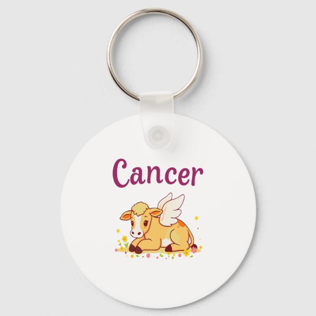 Porte-clés Cancer Zodiac Vache Png, Cancer mignon (Recto)