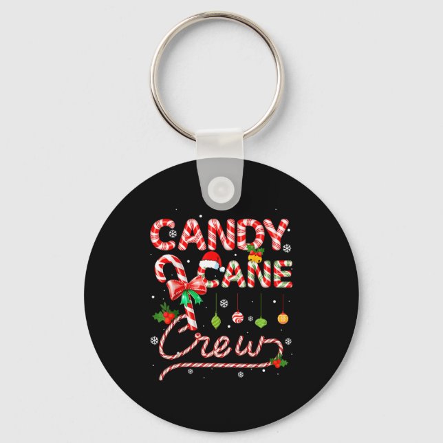 Porte-clés Candy Cane Crew Xmas Adult Men Women Kids Christma (Recto)