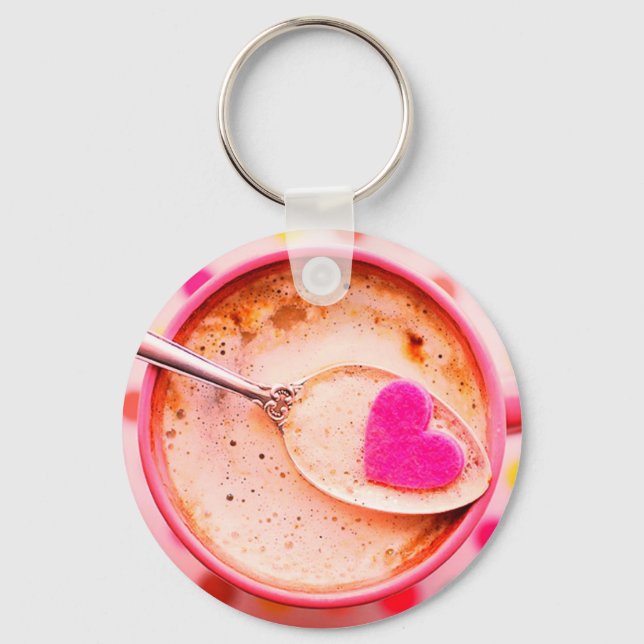 Porte-clés Candy heart coffee keychain (Recto)