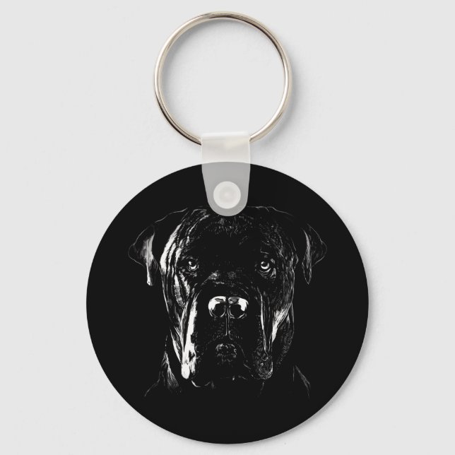 Porte-clés Cane Corso Art : Maître italien (Recto)