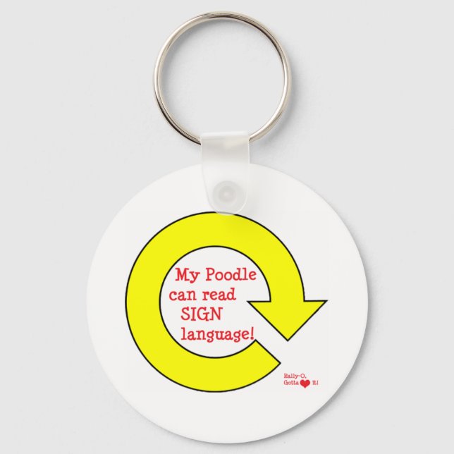 Porte-clés Caniche de rallye (Recto)