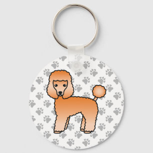 Porte-clés Caniche jouet abricot Chien de dessin animé mignon