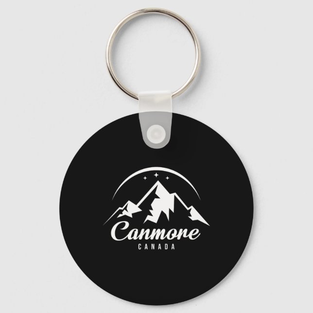 Porte-clés Canmore Canada Station de ski Ski Snowboard (Recto)