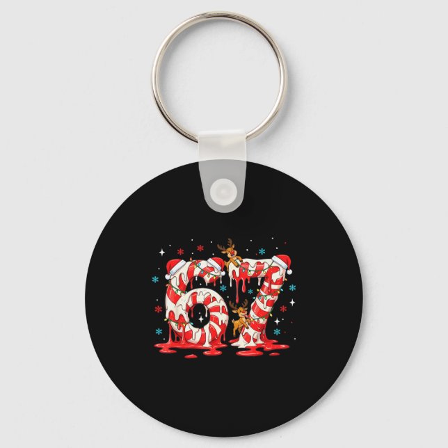 Porte-clés Canne de Noël 67 Mème Six Sept Drôles Garçons  (Recto)