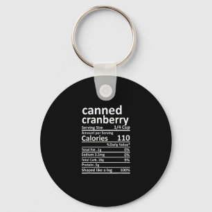 Porte-clés Canneberge Nutrition Thanksgiving Food Facts