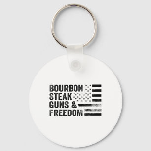 Porte-clés Canons À Steak Bourbon Et Liberté Usa Drapeau Whis
