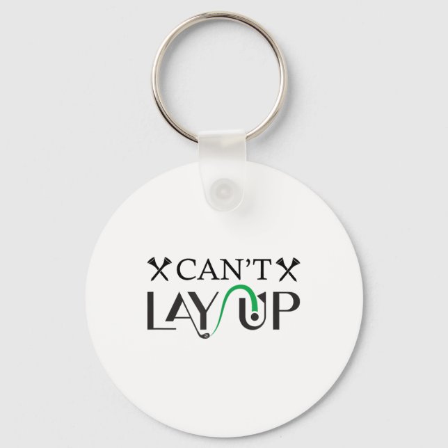 Porte-clés Cant Lay Up Logo Funny Golf _1 (Recto)
