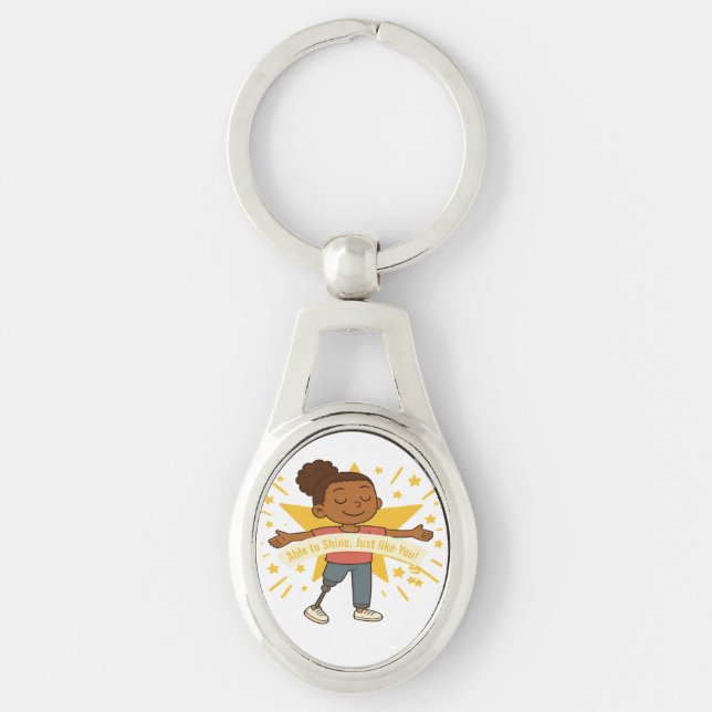 Porte-clés Capable de briller, comme vous le Porte - clé méta (Devant)