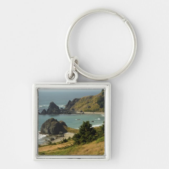 Porte-clés Cape Ferrelo, vue, océan, stacks, anse (Devant)