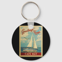 Cape May Sailboat Vintage Travel New Jersey