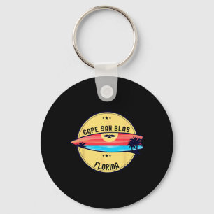 Porte-clés Cape Rétro San Blas Floride Surf Plage Pour Hommes