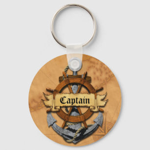 Porte-clés Capitaine Anchor et roue