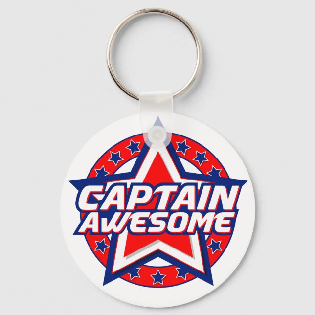 Porte-clés Capitaine Awesome (Recto)