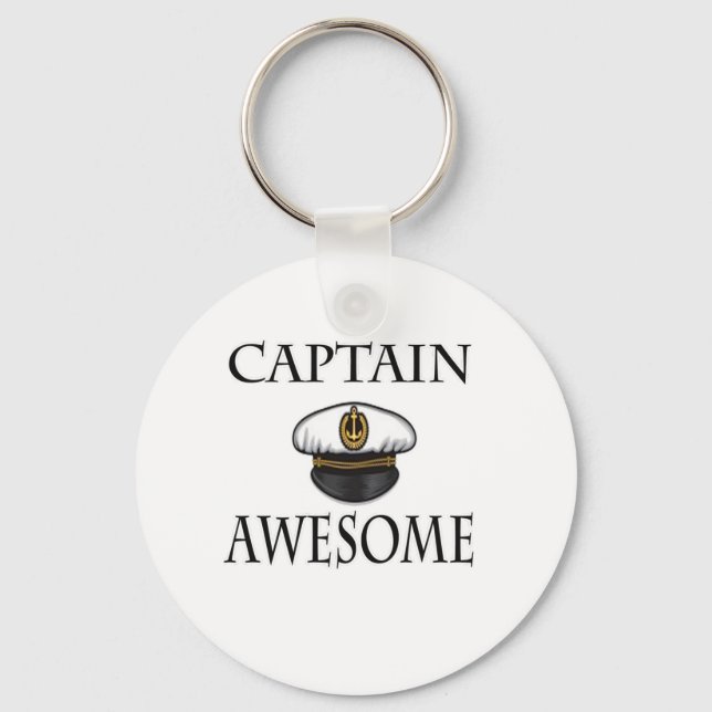 Porte-clés Capitaine Awesome (Recto)