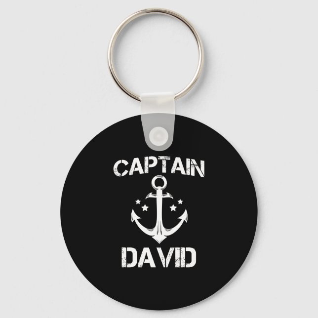 Porte-clés Capitaine david nom drôle d'anniversaire cadeau ba (Recto)