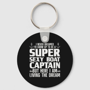 Porte-clés Capitaine de bateau cool pour hommes femmes voile