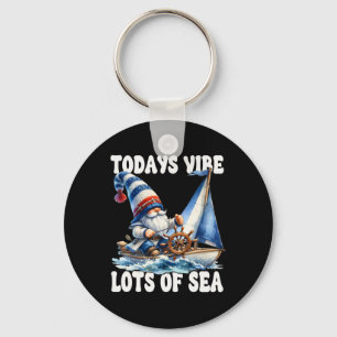 Porte-clés Capitaine de bateau gnome drôle de voile pour mari