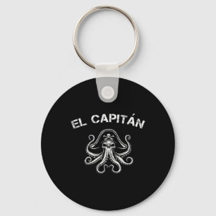 Porte-clés Capitaine de bateau poulpe ponton pirate nautique