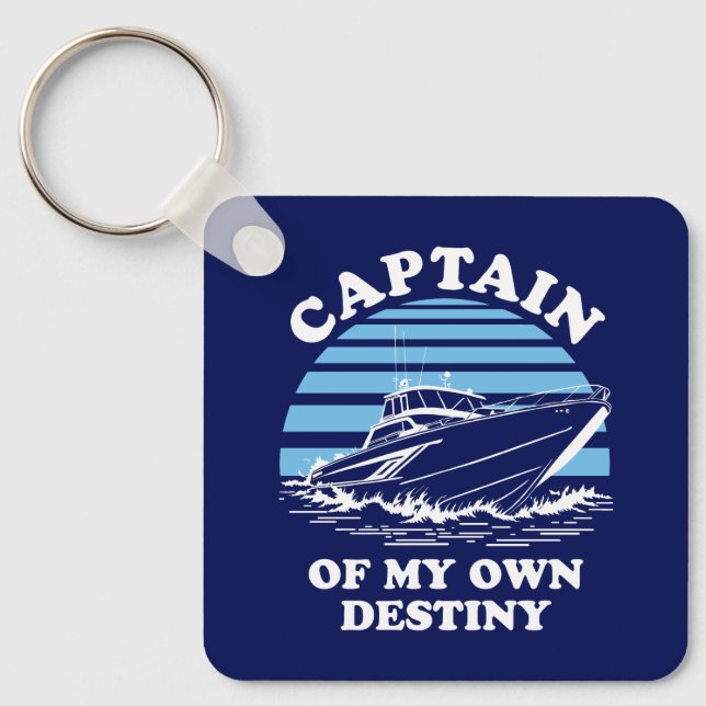 Porte-clés Capitaine De Ma Propre Destinée | Devis de navigat (Recto)