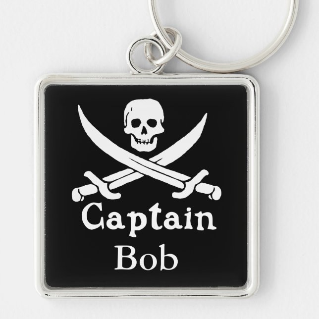 Porte-clés Capitaine pirate personnalisée (Devant)