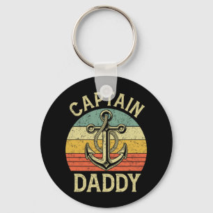 Porte-clés Capitaine vintage Daddy Bateau Pontoon Papa Pêche