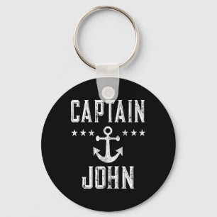 Porte-clés Capitaine vintage John - Croisière En Famille Ou L