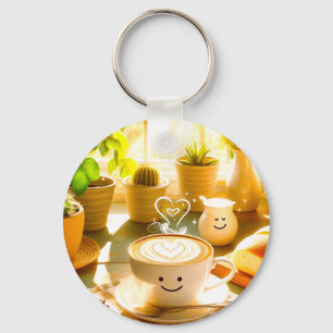 Porte-clés Cappuccino calme et réconfortant matin