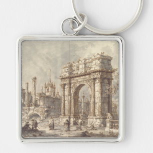 Porte-clés Caprice avec un arc de triomphe romain