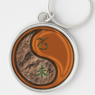 Porte-clés Capricorne et chèvre de bois