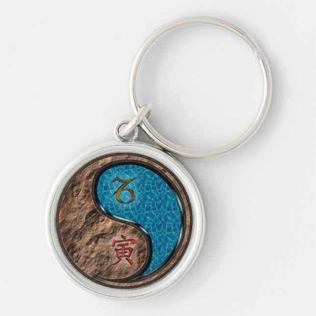 Porte-clés Capricorne et tigre d'eau (Devant)