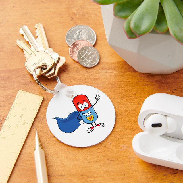 Porte-clés Capsule de pilule de dessin animé (Créateur téléchargé)