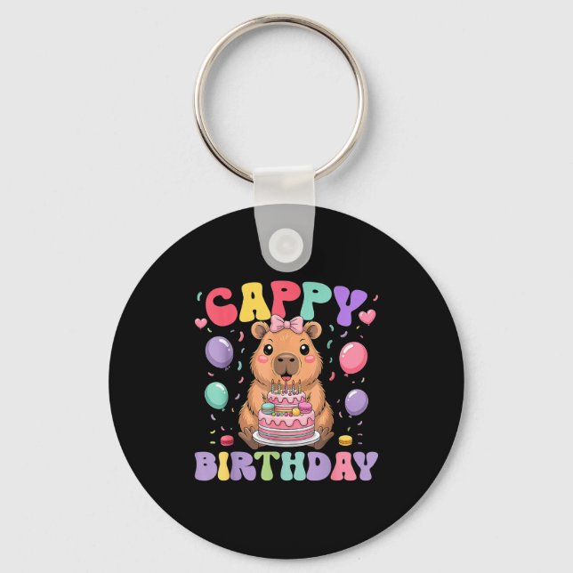 Porte-clés Capybara Birthday Girls Funny Birthday Kids Boys G (Recto)