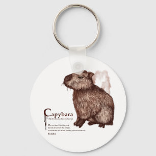 Porte-clés capybara - chocolat