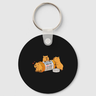 Porte-clés Capybara drôle antidépresseur Zoo Garçons Filles E